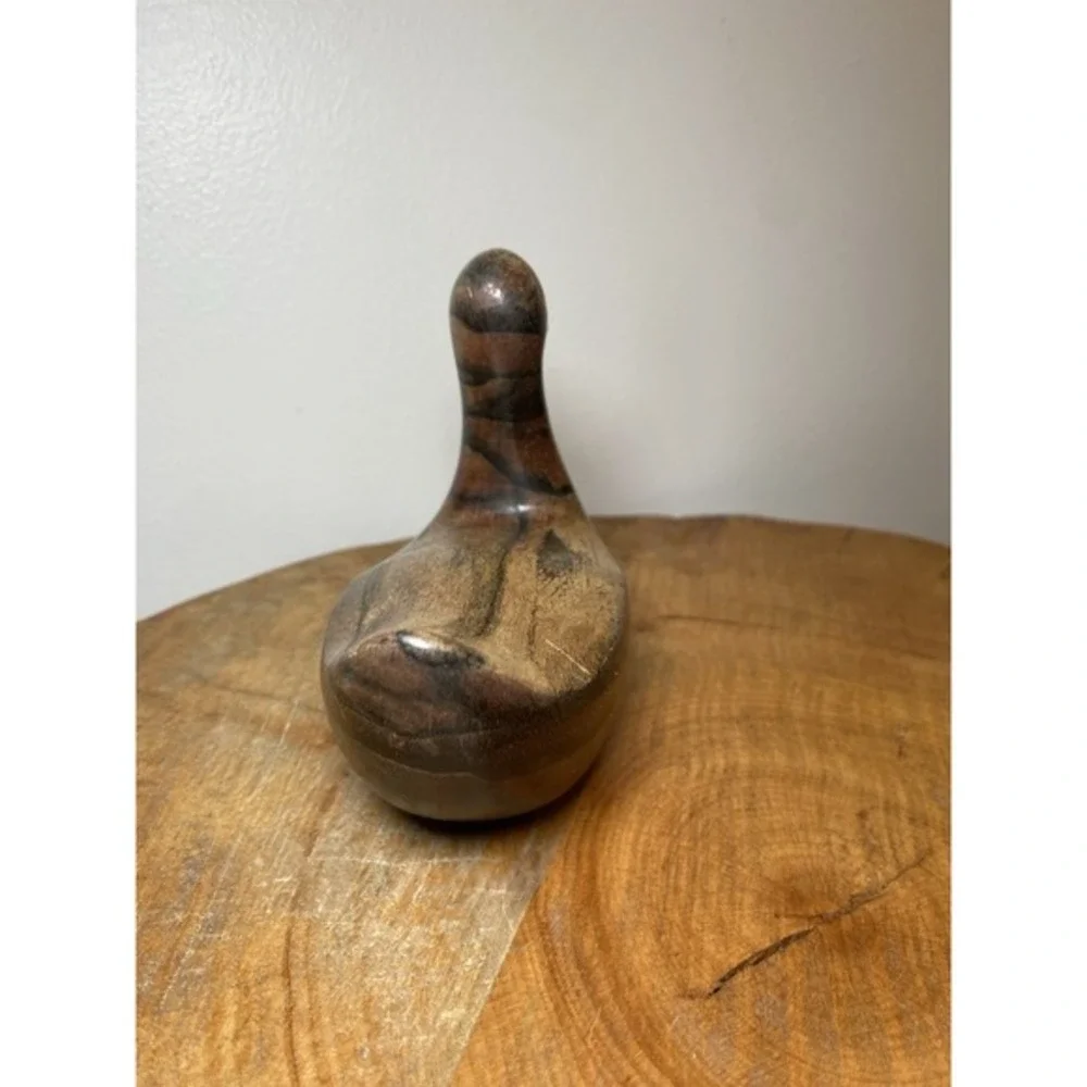Vintage‎ Carved Wooden Mallard Duck Figurine 4